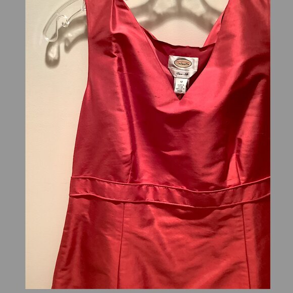 Talbots ClassicSilk Shantung Fushcia sleeveless top Size 10 NWT - Picture 4 of 13